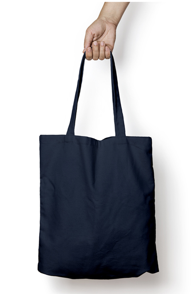 Unisex Tote Bag Zipper - two hands connected by a delicate red thread