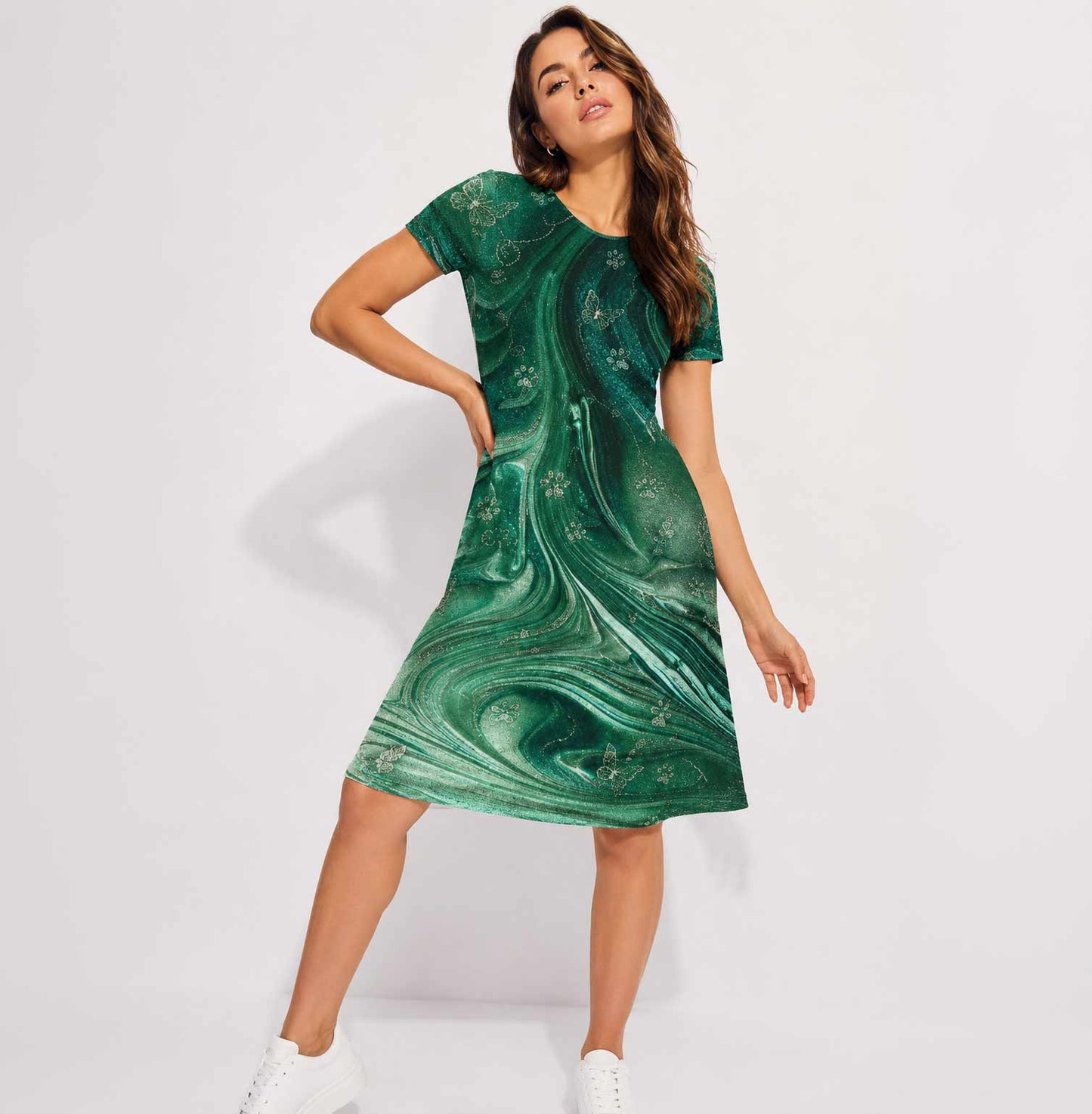 AOP A line Dress - Merlin Special Collections