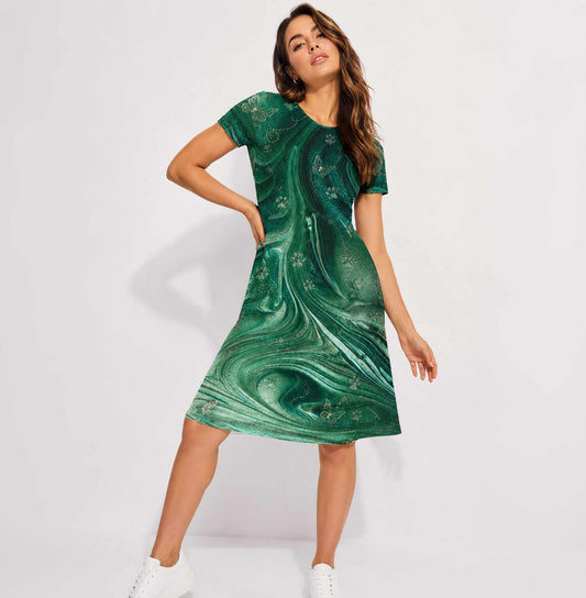AOP A line Dress - Merlin Special Collections