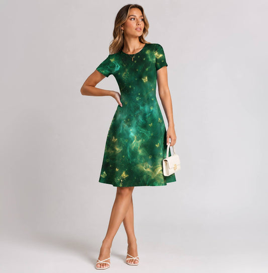 AOP A line Dress - Merlin Special Collections
