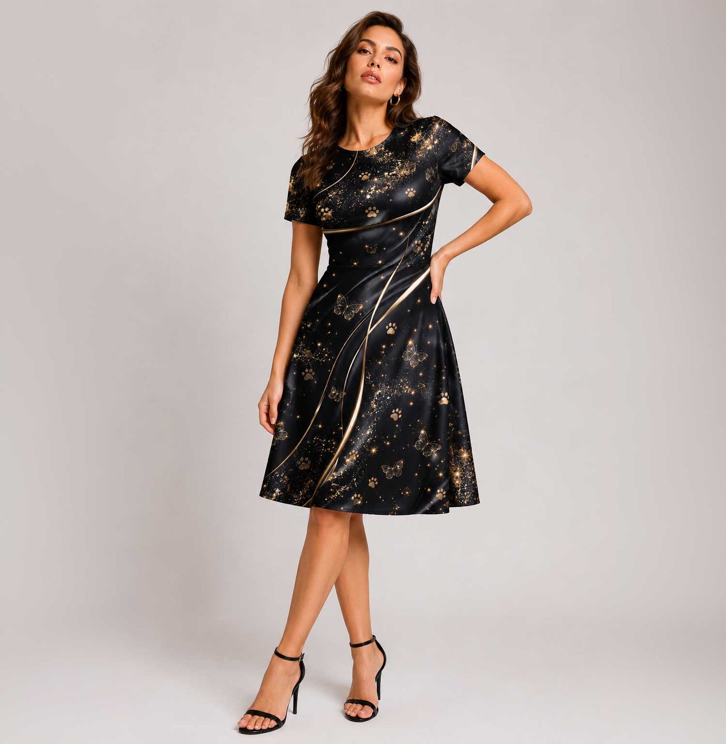 AOP A line Dress - Merlin Special Collections