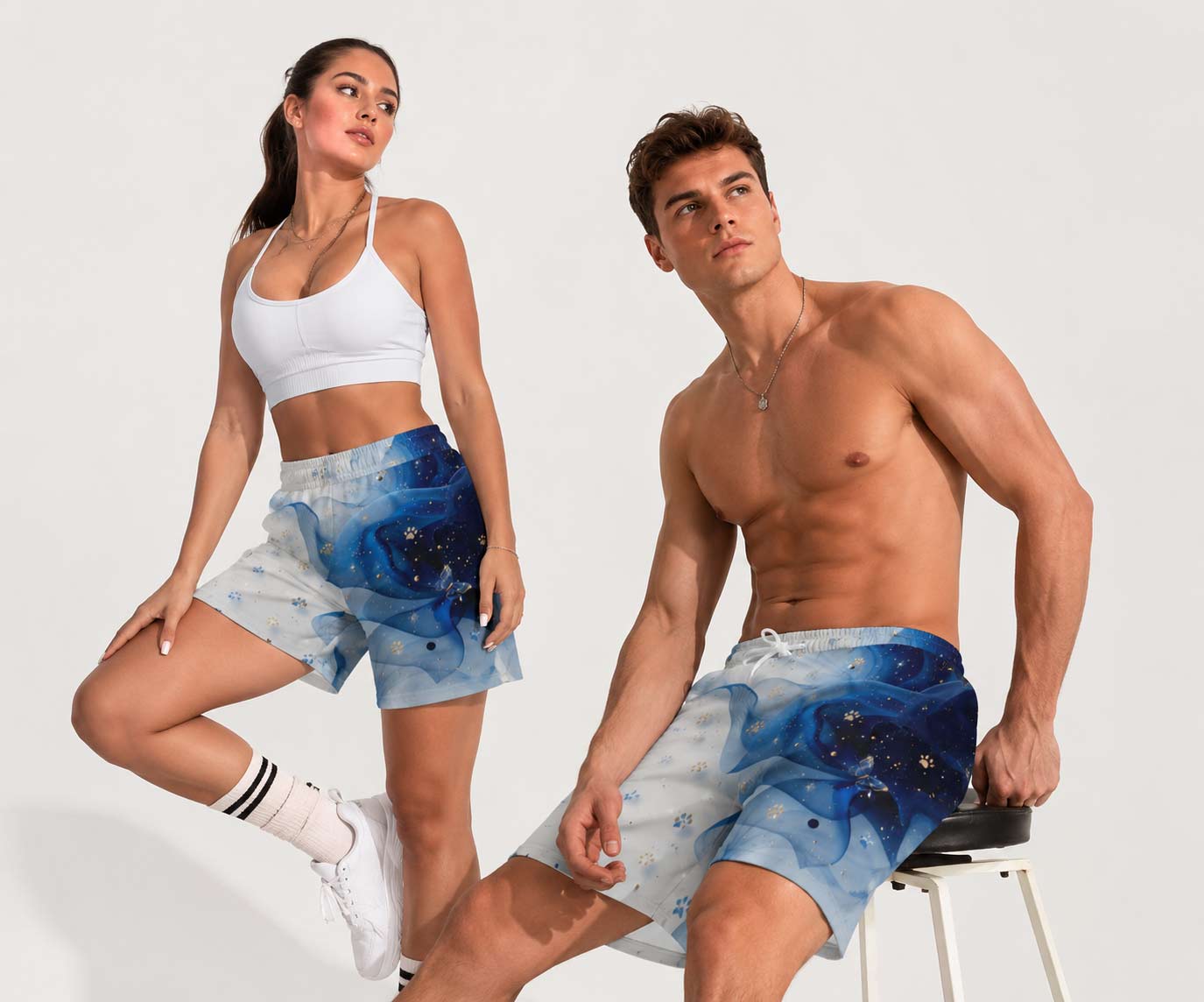 Unisex AOP Sports Shorts - Merlin Special Collections