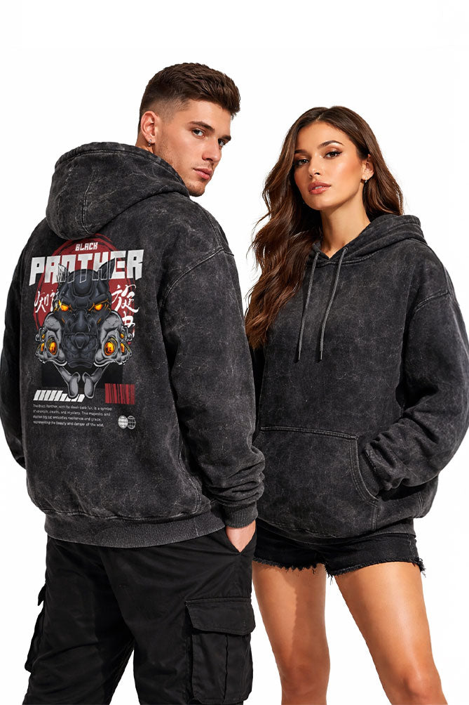 Unisex Acid Wash Hoodie - Panther Hoodie